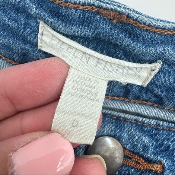 Eileen Fisher Jeans Women 0 Blue Mom Mid Rise Organic Denim Stretch Comfy Ankle - Picture 7 of 12
